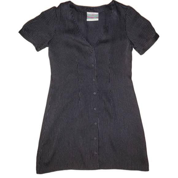 Urban Renewal Button Front Striped Mini Dress - Picture 2 of 7